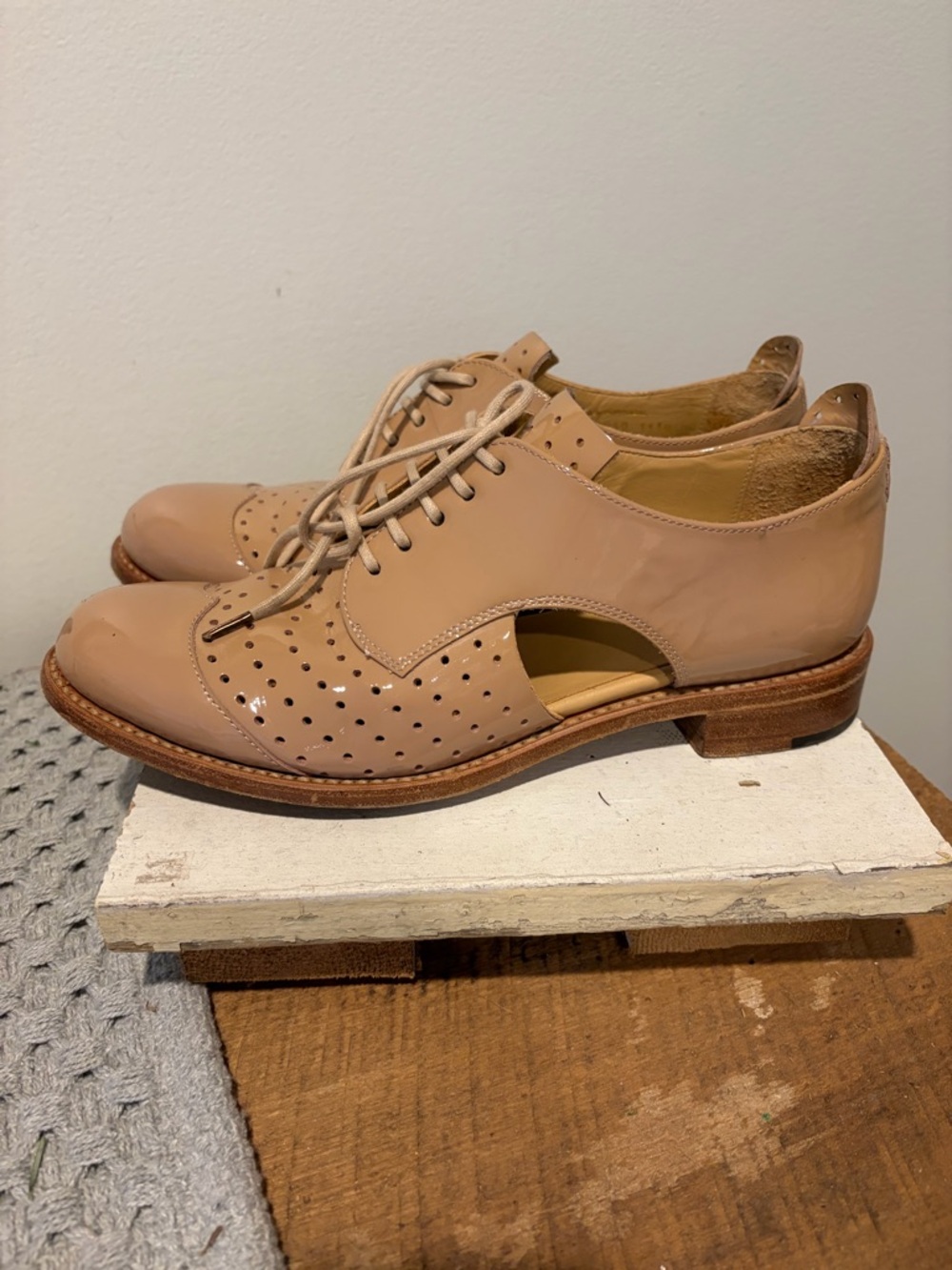 Office of Angela Scott Leather Oxford with Perforated Detail